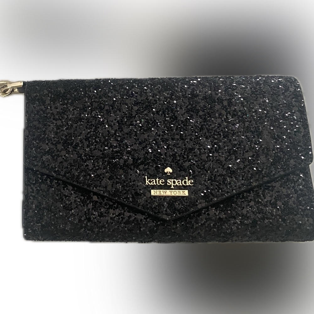 Kate Spade Black Glitter Wallet